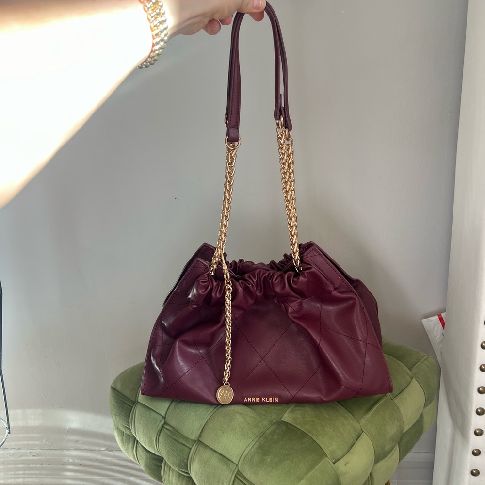 Anne Klein Burgundy Shoulder Bag